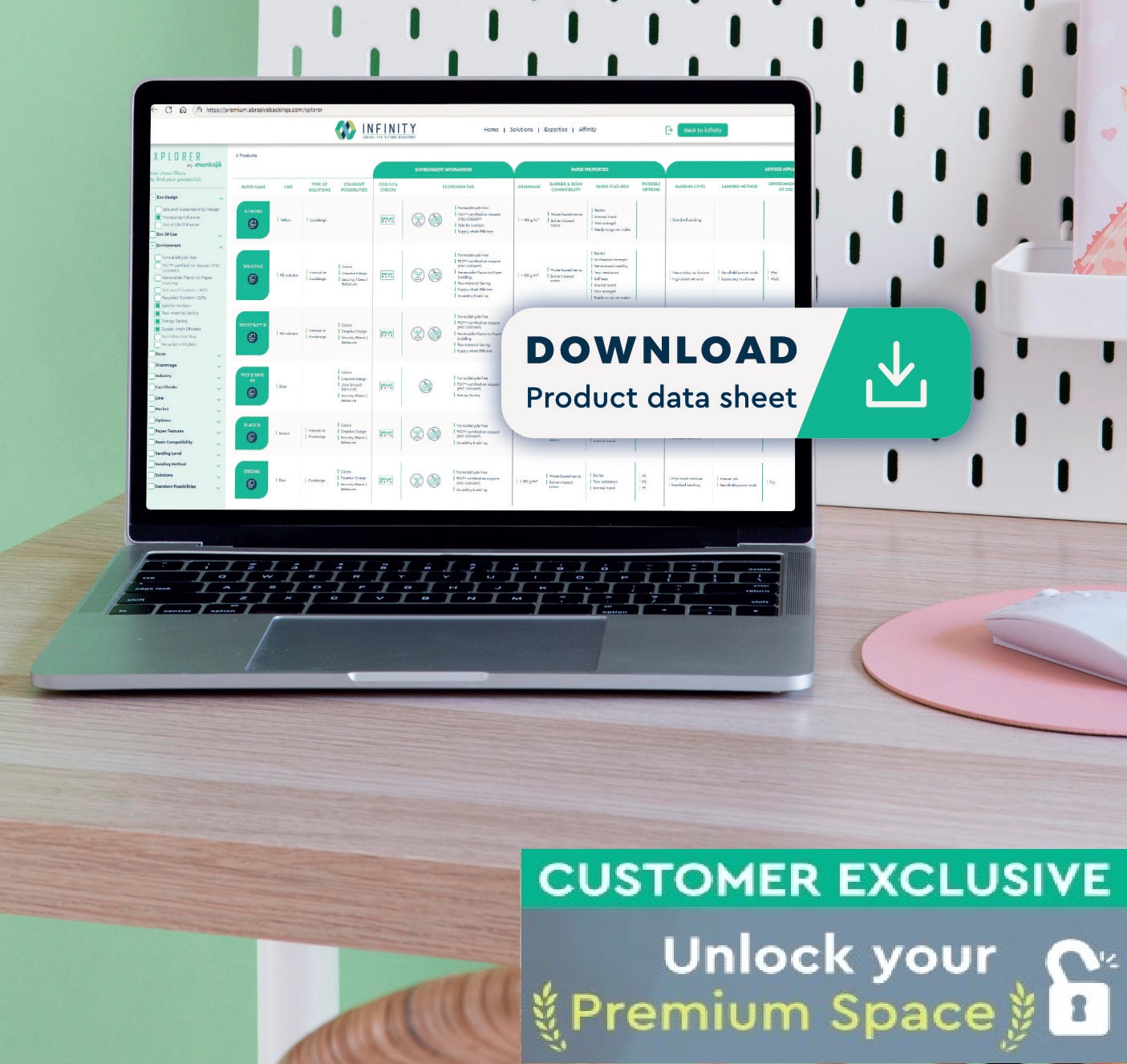 XPLORER | Munksjö's abrasive backing search tool